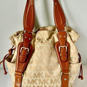 Michael Kors Monogram Drawstring Tote